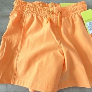NWT Orange All In Motion Orange Lined Shorts 6 Or 7 Small Fast Drying